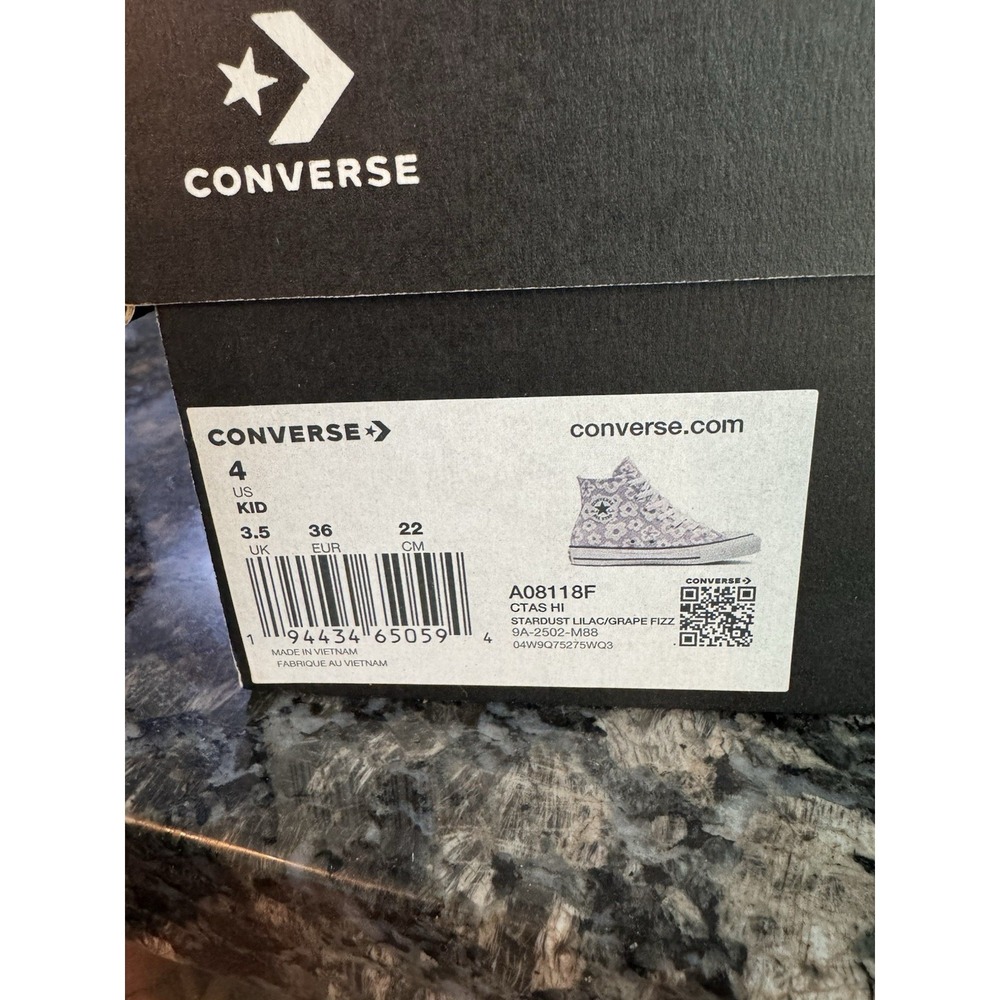Converse Chuck Taylor Pink Floral High Top Spring Bridal Sneakers SIZE 4 Shoes - Picture 8 of 8